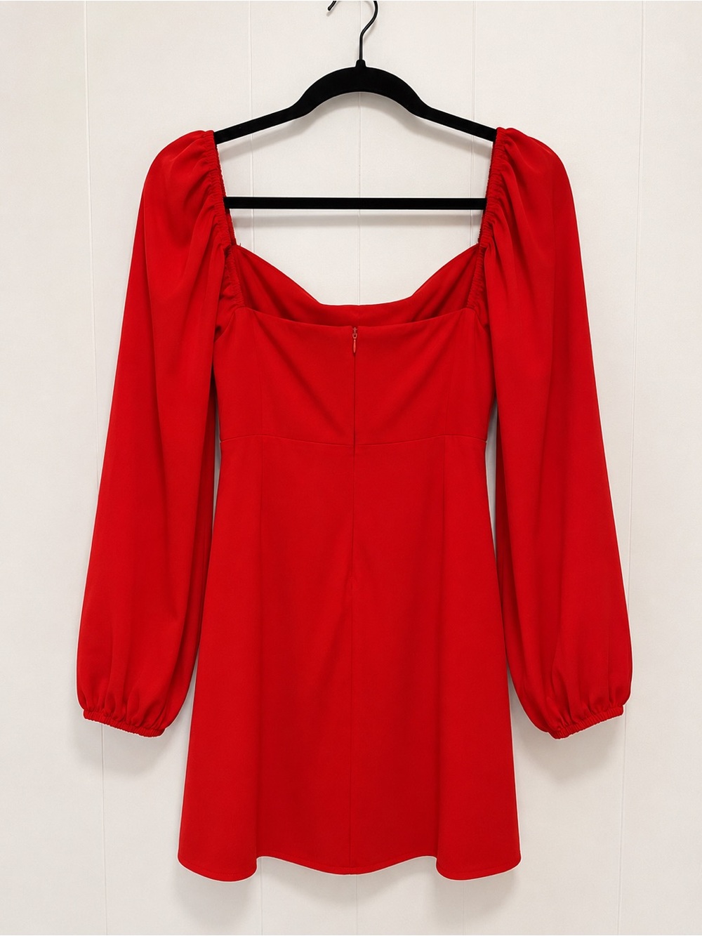 PRINCESS POLLY Size 6 Red Mini dress balloon sleeves Short Dance Formal - Picture 2 of 3